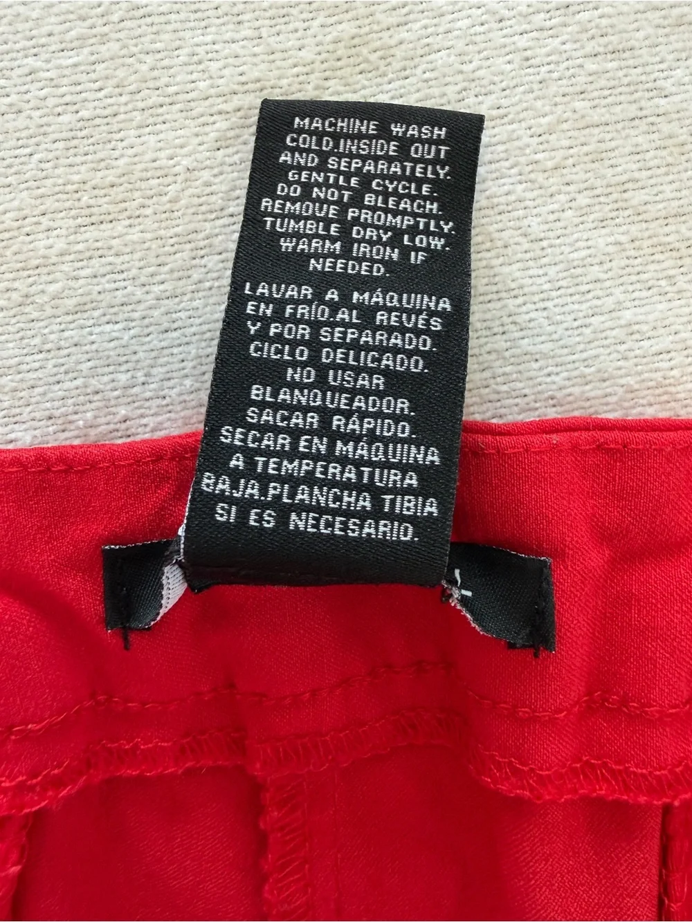Zac & Rachel Red Crochet Hem Capri‎ Pants 12 Coastal Chic Resort Career Casual